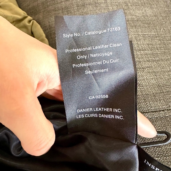 Women's Danier green jacket with black leather detailing - size XS - Picture 8 of 9